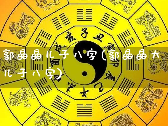 郭晶晶儿子八字(郭晶晶大儿子八字)_https://www.dao-sheng-yuan.com_八字_第1张