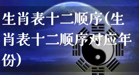 生肖表十二顺序(生肖表十二顺序对应年份)_https://www.dao-sheng-yuan.com_八字_第1张