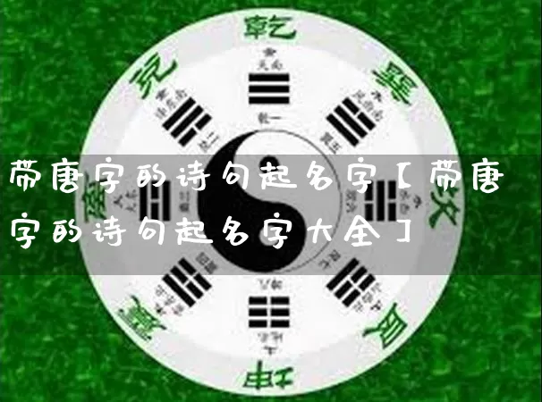 带唐字的诗句起名字【带唐字的诗句起名字大全】_https://www.dao-sheng-yuan.com_起名_第1张