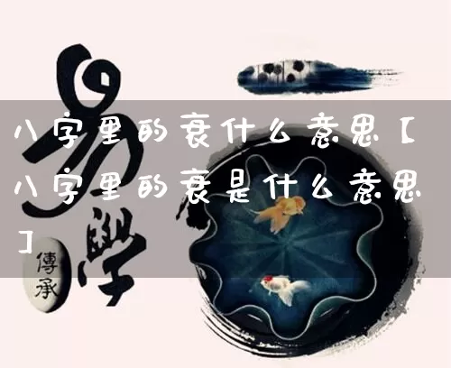 八字里的衰什么意思【八字里的衰是什么意思】_https://www.dao-sheng-yuan.com_八字_第1张