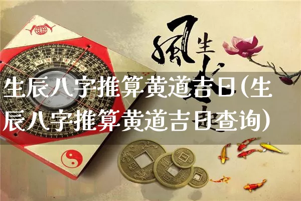 生辰八字推算黄道吉日(生辰八字推算黄道吉日查询)_https://www.dao-sheng-yuan.com_八字_第1张