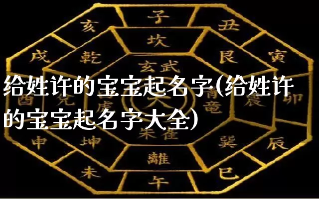 给姓许的宝宝起名字(给姓许的宝宝起名字大全)_https://www.dao-sheng-yuan.com_起名_第1张