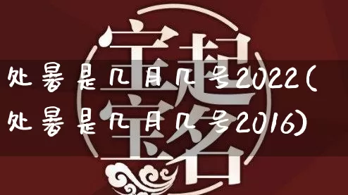 处暑是几月几号2022(处暑是几月几号2016)_https://www.dao-sheng-yuan.com_周公解梦_第1张