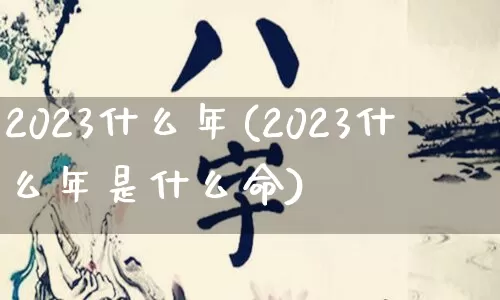 2023什么年(2023什么年是什么命)_https://www.dao-sheng-yuan.com_算命_第1张