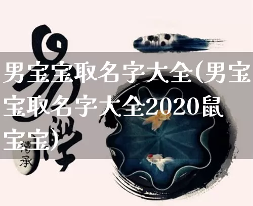 男宝宝取名字大全(男宝宝取名字大全2020鼠宝宝)_https://www.dao-sheng-yuan.com_起名_第1张