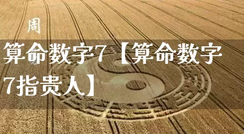 算命数字7【算命数字7指贵人】_https://www.dao-sheng-yuan.com_算命_第1张