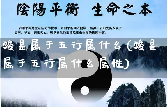 骏是属于五行属什么(骏是属于五行属什么属性)_https://www.dao-sheng-yuan.com_五行_第1张