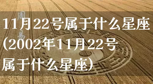 11月22号属于什么星座(2002年11月22号属于什么星座)_https://www.dao-sheng-yuan.com_风水_第1张