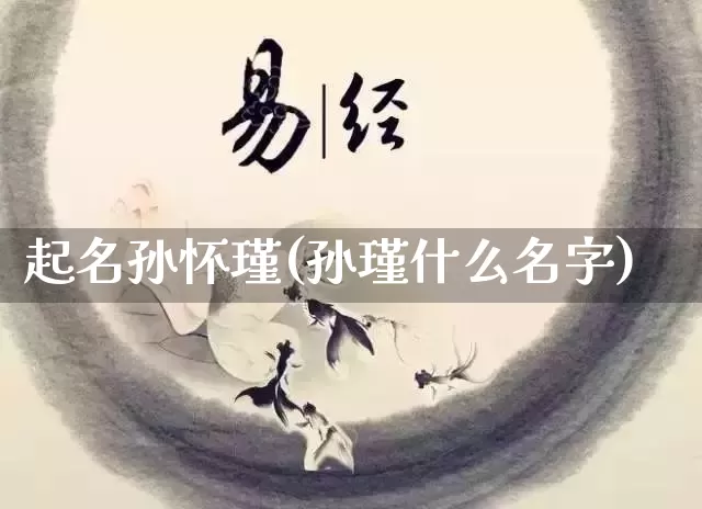 起名孙怀瑾(孙瑾什么名字)_https://www.dao-sheng-yuan.com_起名_第1张