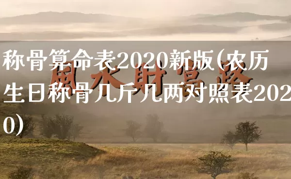 称骨算命表2020新版(农历生日称骨几斤几两对照表2020)_https://www.dao-sheng-yuan.com_风水_第1张