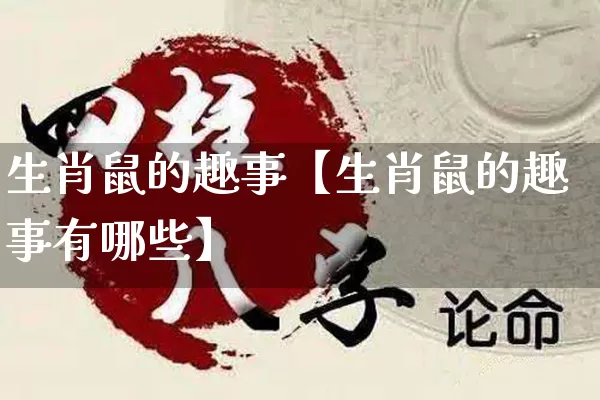 生肖鼠的趣事【生肖鼠的趣事有哪些】_https://www.dao-sheng-yuan.com_生肖属相_第1张