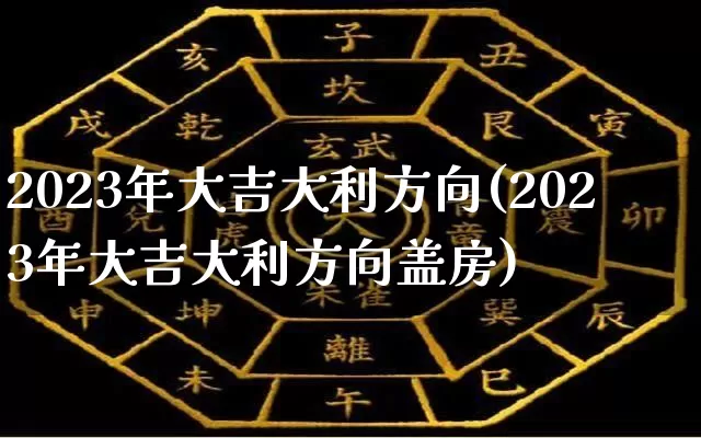 2023年大吉大利方向(2023年大吉大利方向盖房)_https://www.dao-sheng-yuan.com_易经_第1张