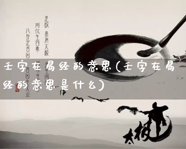 壬字在易经的意思(壬字在易经的意思是什么)_https://www.dao-sheng-yuan.com_易经_第1张