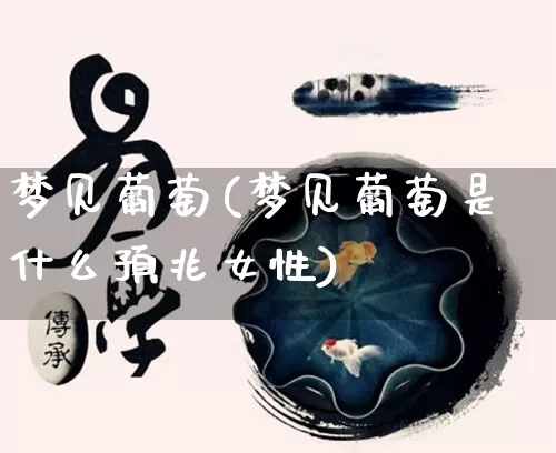 梦见葡萄(梦见葡萄是什么预兆女性)_https://www.dao-sheng-yuan.com_周公解梦_第1张