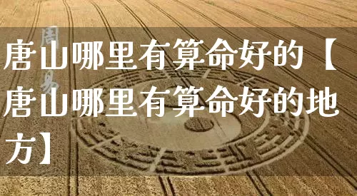 唐山哪里有算命好的【唐山哪里有算命好的地方】_https://www.dao-sheng-yuan.com_起名_第1张