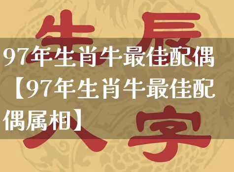 97年生肖牛最佳配偶【97年生肖牛最佳配偶属相】_https://www.dao-sheng-yuan.com_生肖属相_第1张