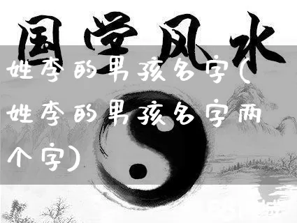 姓李的男孩名字(姓李的男孩名字两个字)_https://www.dao-sheng-yuan.com_生肖属相_第1张