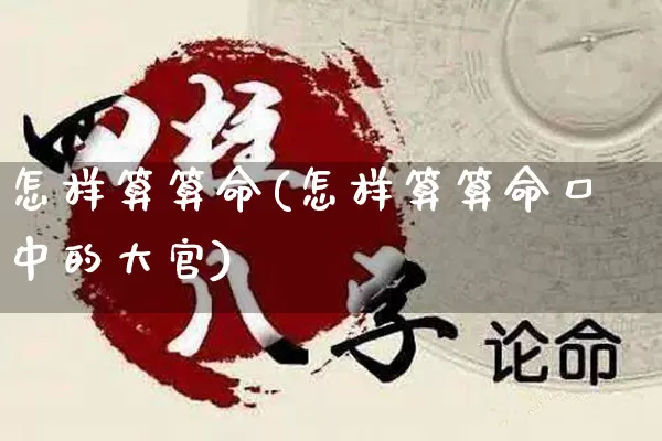 怎样算算命(怎样算算命口中的大官)_https://www.dao-sheng-yuan.com_算命_第1张