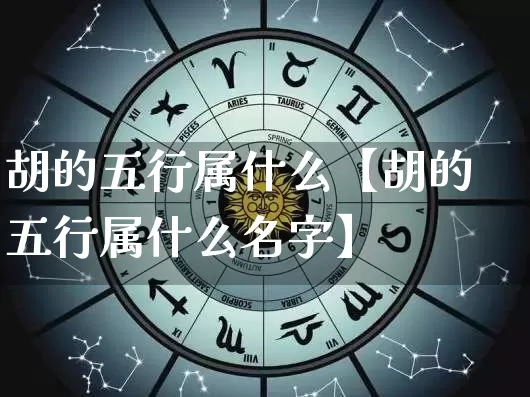 胡的五行属什么【胡的五行属什么名字】_https://www.dao-sheng-yuan.com_五行_第1张