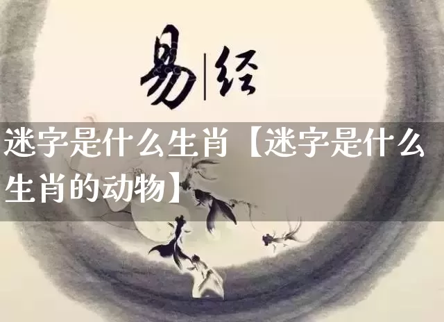 迷字是什么生肖【迷字是什么生肖的动物】_https://www.dao-sheng-yuan.com_生肖属相_第1张