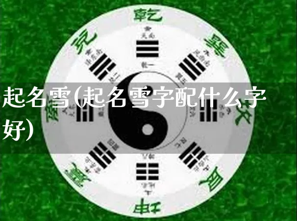 起名雪(起名雪字配什么字好)_https://www.dao-sheng-yuan.com_起名_第1张