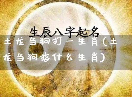 土龙刍狗打一生肖(土龙刍狗指什么生肖)_https://www.dao-sheng-yuan.com_生肖属相_第1张