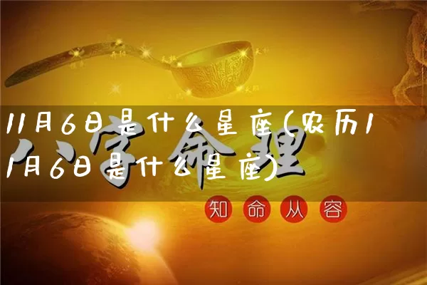 11月6日是什么星座(农历11月6日是什么星座)_https://www.dao-sheng-yuan.com_八字_第1张