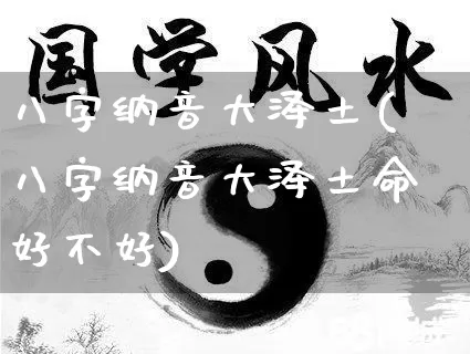 八字纳音大泽土(八字纳音大泽土命好不好)_https://www.dao-sheng-yuan.com_八字_第1张