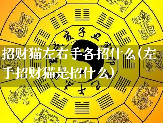 招财猫左右手各招什么(左手招财猫是招什么)_https://www.dao-sheng-yuan.com_五行_第1张