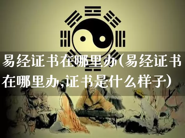 易经证书在哪里办(易经证书在哪里办,证书是什么样子)_https://www.dao-sheng-yuan.com_易经_第1张