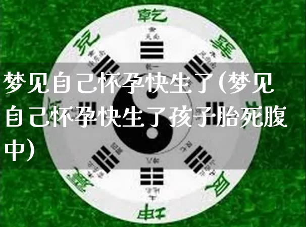 梦见自己怀孕快生了(梦见自己怀孕快生了孩子胎死腹中)_https://www.dao-sheng-yuan.com_起名_第1张