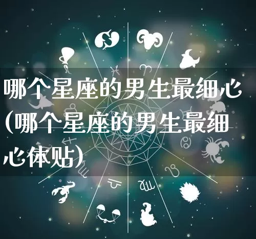 哪个星座的男生最细心(哪个星座的男生最细心体贴)_https://www.dao-sheng-yuan.com_十二星座_第1张