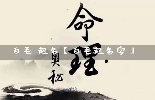 白毛 起名【白毛起名字】_https://www.dao-sheng-yuan.com_起名_第1张