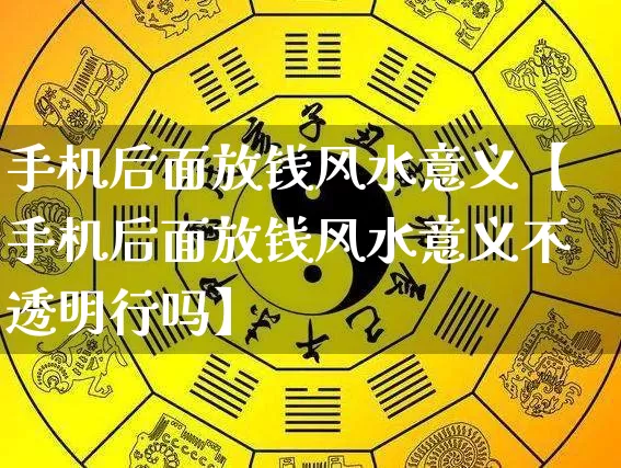 手机后面放钱风水意义【手机后面放钱风水意义不透明行吗】_https://www.dao-sheng-yuan.com_风水_第1张