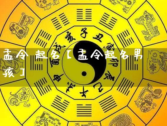 孟令 起名【孟令起名男孩】_https://www.dao-sheng-yuan.com_起名_第1张