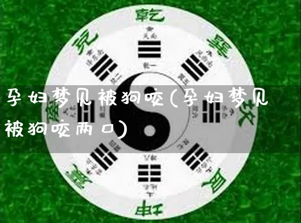 孕妇梦见被狗咬(孕妇梦见被狗咬两口)_https://www.dao-sheng-yuan.com_道源国学_第1张