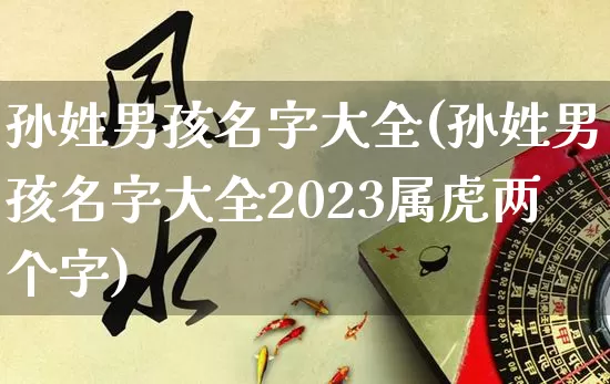 孙姓男孩名字大全(孙姓男孩名字大全2023属虎两个字)_https://www.dao-sheng-yuan.com_周公解梦_第1张