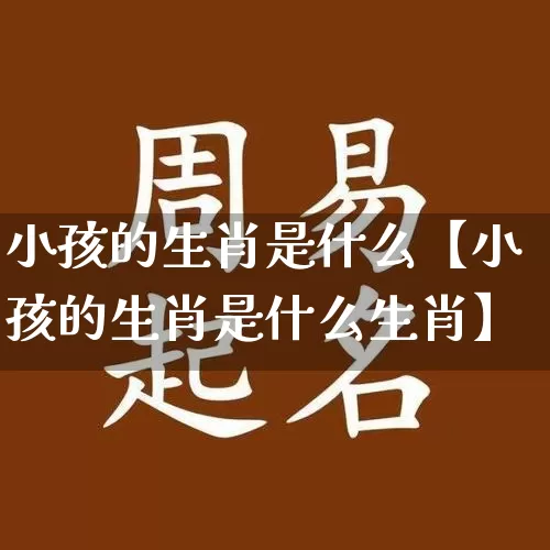 小孩的生肖是什么【小孩的生肖是什么生肖】_https://www.dao-sheng-yuan.com_生肖属相_第1张