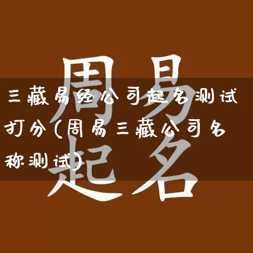 三藏易经公司起名测试打分(周易三藏公司名称测试)_https://www.dao-sheng-yuan.com_易经_第1张