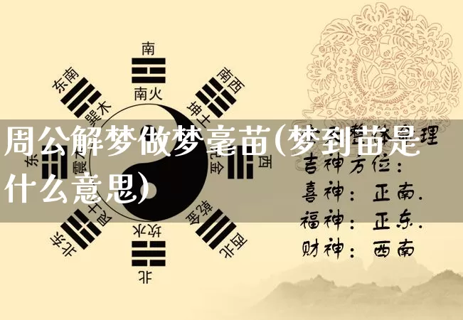 周公解梦做梦毫苗(梦到苗是什么意思)_https://www.dao-sheng-yuan.com_周公解梦_第1张